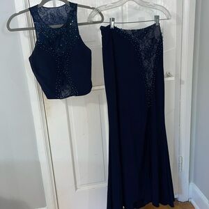 2 piece prom dress